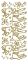 Preview: Stickerbogen 10 x 23 cm Reindeer gold