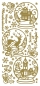 Preview: Stickerbogen 10 x 23 cm Snow Globes gold
