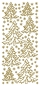 Preview: Stickerbogen 10 x 23 cm Fir Trees gold