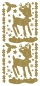Preview: Stickerbogen 10 x 23 cm Fancy Work Deer gold