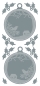 Preview: Stickerbogen 10 x 23 cm Etched Christmas Balls silber