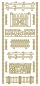 Preview: Stickerbogen 10 x 23 cm Ziersticker Fences gold