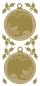 Preview: Stickerbogen 10 x 23 cm Etched Christmas Balls gold