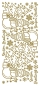 Preview: Stickerbogen 10 x 23 cm Tree Snowman gold
