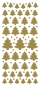 Preview: Stickerbogen 10 x 23 cm Christmas Tree gold