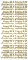 Preview: Stickerbogen 10 x 23 cm Happy Anniversary gold
