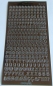 Preview: Stickerbogen 10 x 23 cm Buchstaben gross toffee