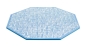 Preview: Caspari Octagonal Lacquer Placemat in Blue