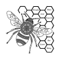Preview: Crafty Individuals Honeybee Unmounted Rubber Stamps
