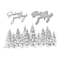 Preview: Spellbinder Seasons Greetings Evergreens Press Plate & Cutting Die