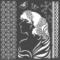 Preview: Stamperia Thick Stencil 18 x 18 Lady