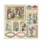 Preview: Stamperia Block Large mit 22 einseitig bedruckten Papieren Alice gold