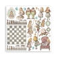 Preview: Stamperia Extra Small Pad 6 x 6 Inch mit 10 doppelseitig bedruckten Papieren Alice through the Looking Glass