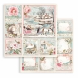 Preview: Stamperia Extra Small Pad 6 x 6 Inch mit 10 doppelseitig bedruckten Papieren Sweet Winter