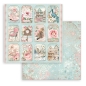 Preview: Stamperia Extra Small Pad 6 x 6 Inch mit 10 doppelseitig bedruckten Papieren Sweet Winter