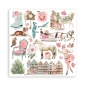 Preview: Stamperia Extra Small Pad 6 x 6 Inch mit 10 doppelseitig bedruckten Papieren Sweet Winter