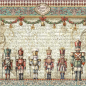 Preview: Stamperia Pack 4 Sheets Fabric Stoffstücke 30 x 30 cm The Nutcracker