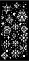 Preview: Stamperia Thick Stencil Schablone 12 x 25 cm Gear up for Christmas Snowflakes Schneeflocken