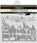 Preview: Stamperia Thick Stencil Schablone 18 x 18 cm Classic Christmas Houses