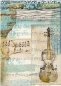 Preview: Stamperia Rice Paper Reis Papier A6 Set mit 8 Stück Backgrounds Music