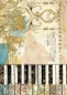 Preview: Stamperia Rice Paper Reis Papier A6 Set mit 8 Stück Backgrounds Music
