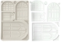 Preview: Stamperia A5 Silicon Mould Masquerade Windows