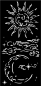 Preview: Stamperia Thick Stencil Schablone 12 x 25 cm Masquerade Sun and Moon