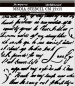 Preview: Stamperia Thick Stencil Schablone 12 x 12 cm Masquerade Handwriting