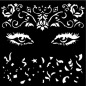 Preview: Stamperia Thick Stencil Schablone 12 x 12 cm Masquerade Eyes