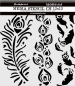 Preview: Stamperia Thick Stencil Schablone 12 x 12 cm Masquerade Feathers