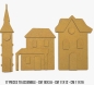 Preview: Stamperia Crafty Shapes: Silent Sea Village Tower Landscape