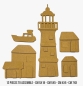 Preview: Stamperia Crafty Shapes: Silent Sea Lighthouse Landscape