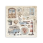 Preview: Stamperia Sticker 165 mm x 165 4 Sheets Silent Sea