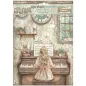 Preview: Stamperia Printed 6 Rice Paper A4 Selection for Art and Craft Reis Papier Symphony
