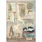Preview: Stamperia Printed 6 Rice Paper A4 Selection for Art and Craft Reis Papier Symphony