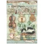 Preview: Stamperia Printed Mini Rice Paper A6 Reispapier for Art and Craft Symphony