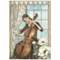 Preview: Stamperia Printed Mini Rice Paper A6 Reispapier for Art and Craft Symphony