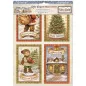 Preview: Stamperia Printed 6 Rice Paper  A4 Selection for Art and Craft Silent Night