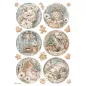 Preview: Stamperia Printed 6 Rice Paper  A4 Selection for Art and Craft White Christmas