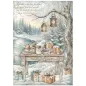 Preview: Stamperia Printed 6 Rice Paper  A4 Selection for Art and Craft White Christmas