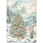 Preview: Stamperia Printed 6 Rice Paper  A4 Selection for Art and Craft White Christmas