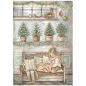 Preview: Stamperia Printed 6 Rice Paper  A4 Selection for Art and Craft White Christmas