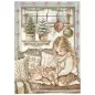 Preview: Stamperia Mini Rice Paper A6, 8 Sheets for Art and Craft Reispapier White Christmas