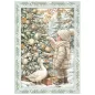 Preview: Stamperia Mini Rice Paper A6, 8 Sheets for Art and Craft Reispapier White Christmas