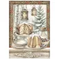 Preview: Stamperia Mini Rice Paper A6, 8 Sheets for Art and Craft Reispapier White Christmas