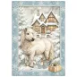 Preview: Stamperia Mini Rice Paper A6, 8 Sheets for Art and Craft Reispapier White Christmas