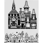Preview: Stamperia Cut Laser Stencil for Art and Craft 20 x 25 cm Christmas House