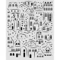Preview: Stamperia Cut Laser Stencil for Art and Craft 20 x 25 cm Christmas Village