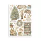 Preview: Stamperia Printed Washi Pad for Art and Craft A5 8 Sheets White Christmas