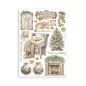 Preview: Stamperia Printed Washi Pad for Art and Craft A5 8 Sheets White Christmas